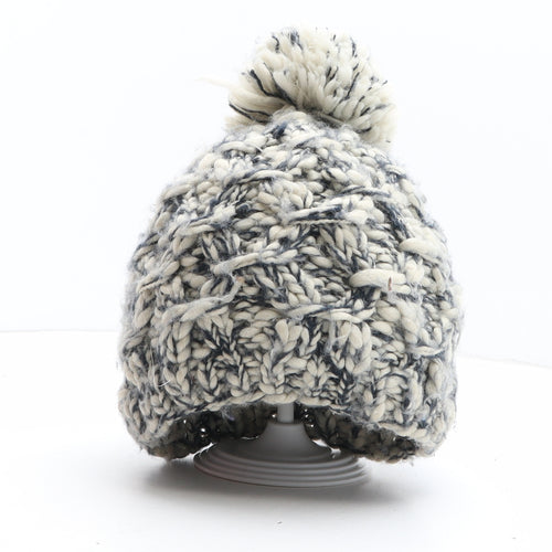 Accessorize Womens Grey Acrylic Bobble Hat One Size