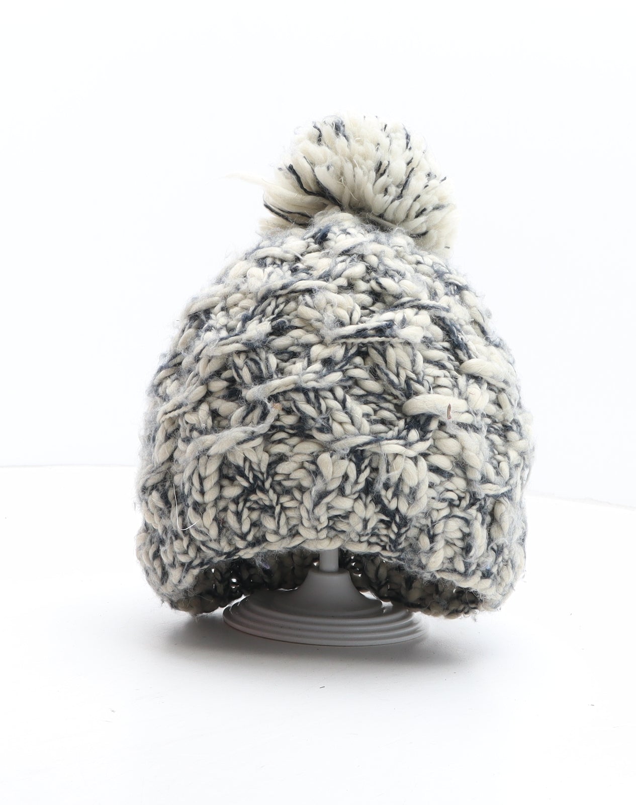 Accessorize Womens Grey Acrylic Bobble Hat One Size