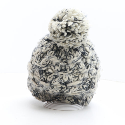 Accessorize Womens Grey Acrylic Bobble Hat One Size