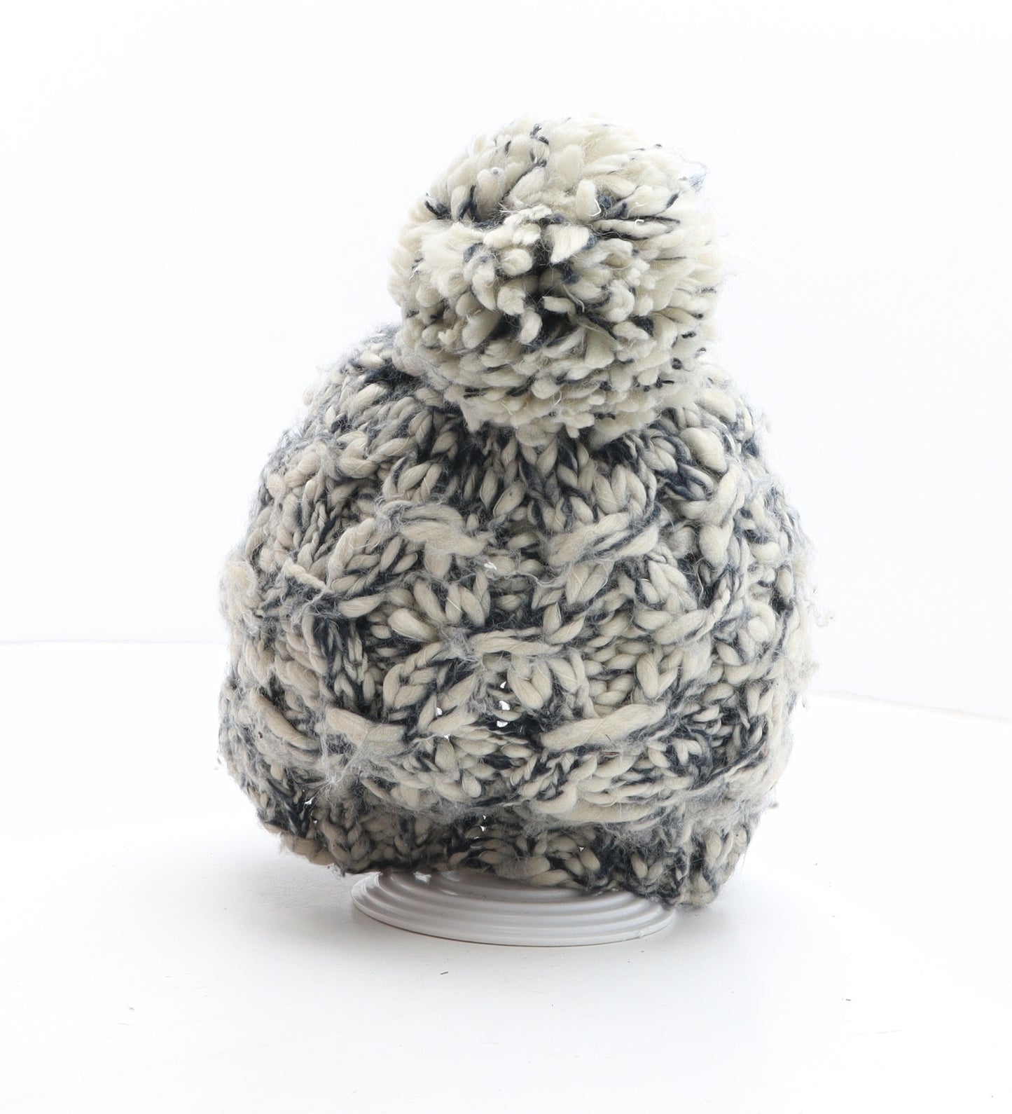 Accessorize Womens Grey Acrylic Bobble Hat One Size