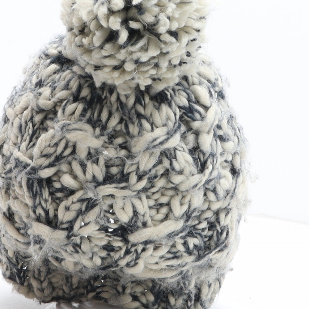 Accessorize Womens Grey Acrylic Bobble Hat One Size