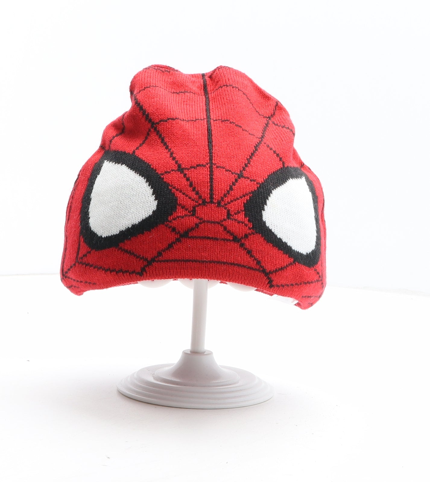 Marvel Boys Red Polyester Beanie One Size - Spiderman UK Size 2-3 Years