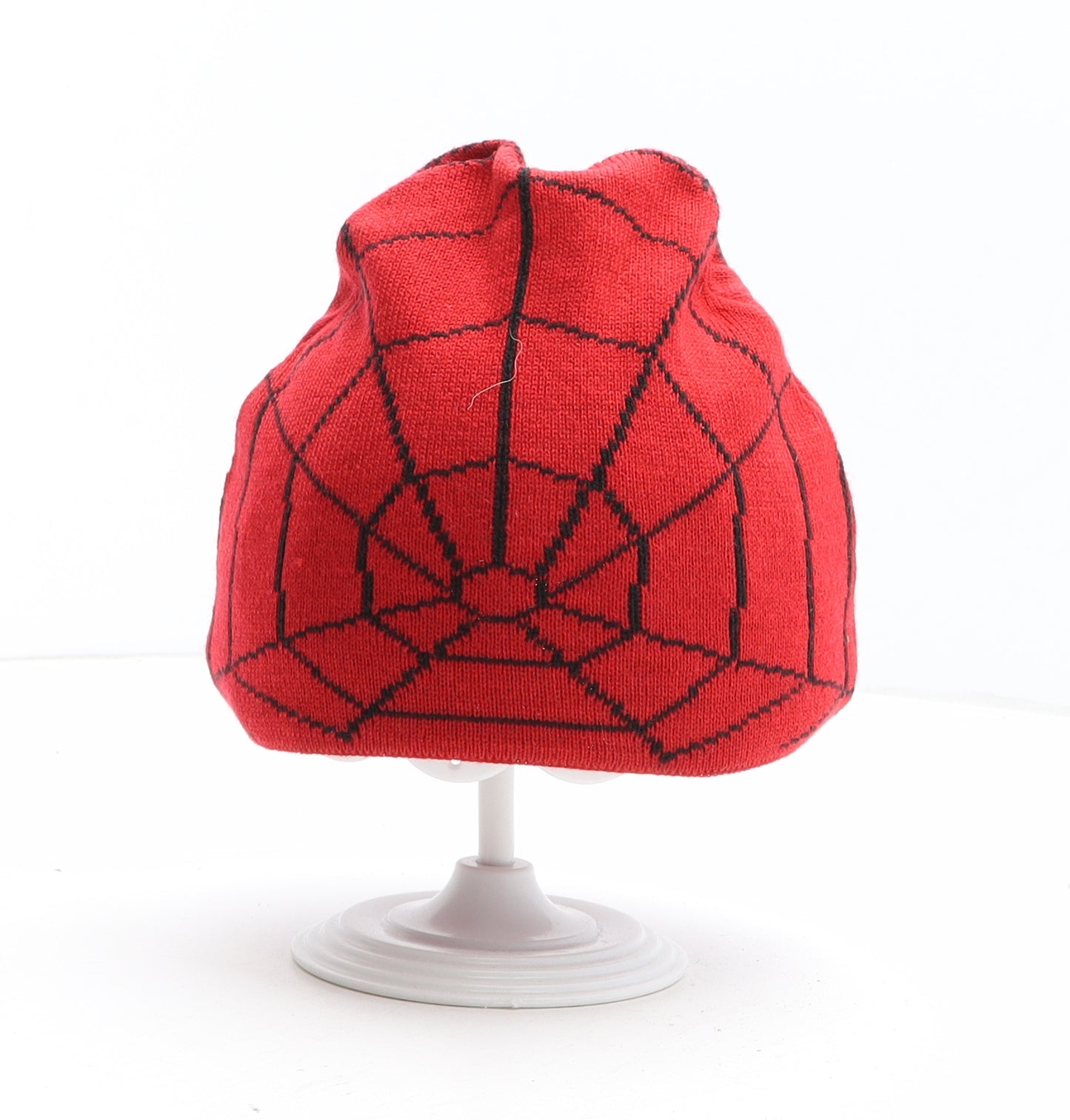 Marvel Boys Red Polyester Beanie One Size - Spiderman UK Size 2-3 Years