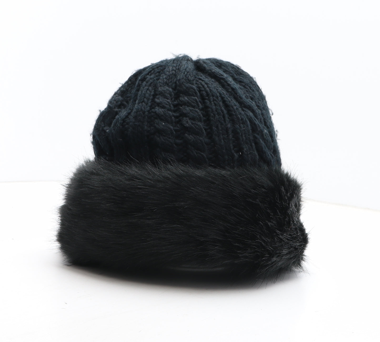 F&F Womens Black Acrylic Cossack One Size