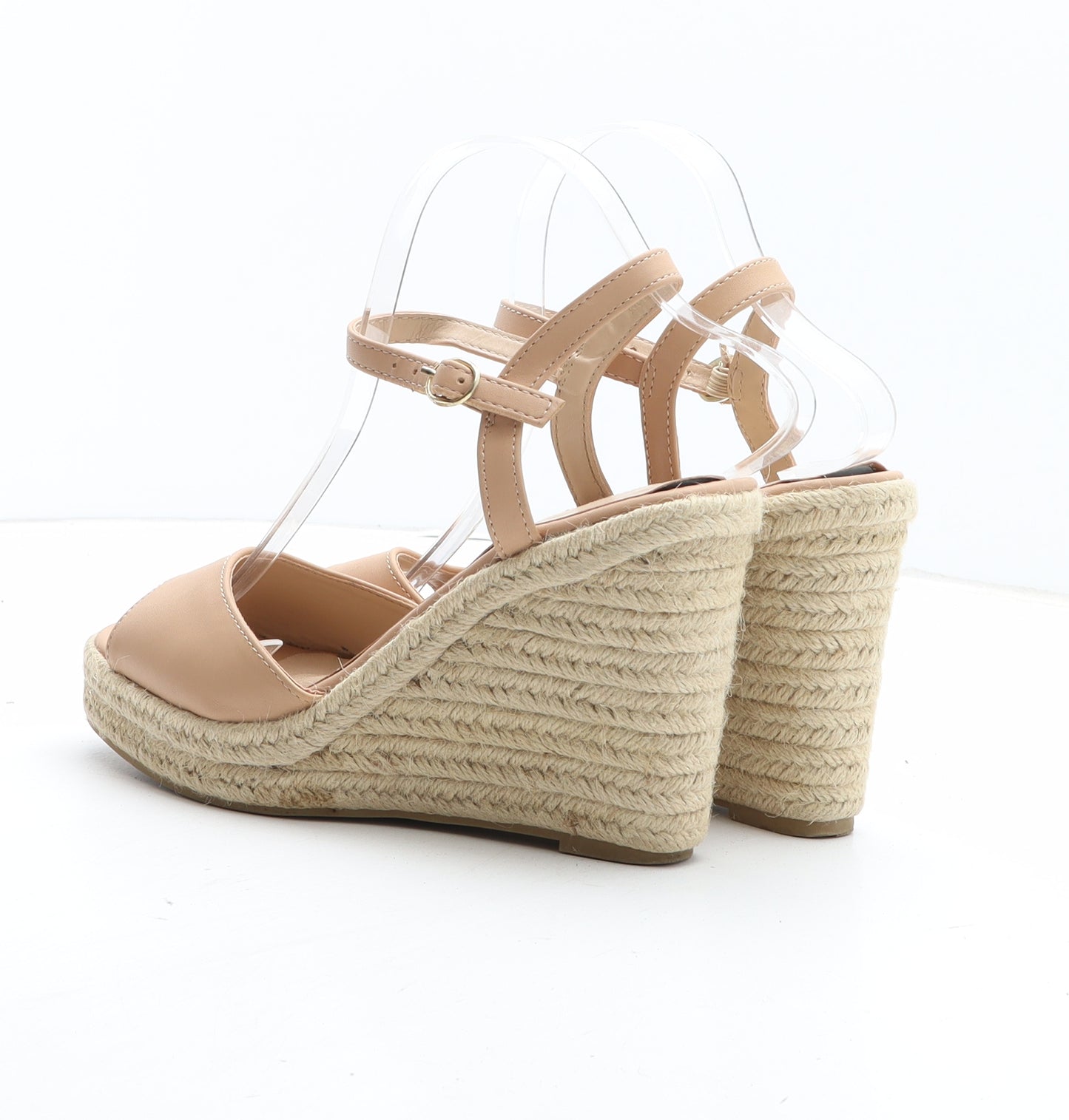 Primark Womens Beige Synthetic Espadrille Heel UK