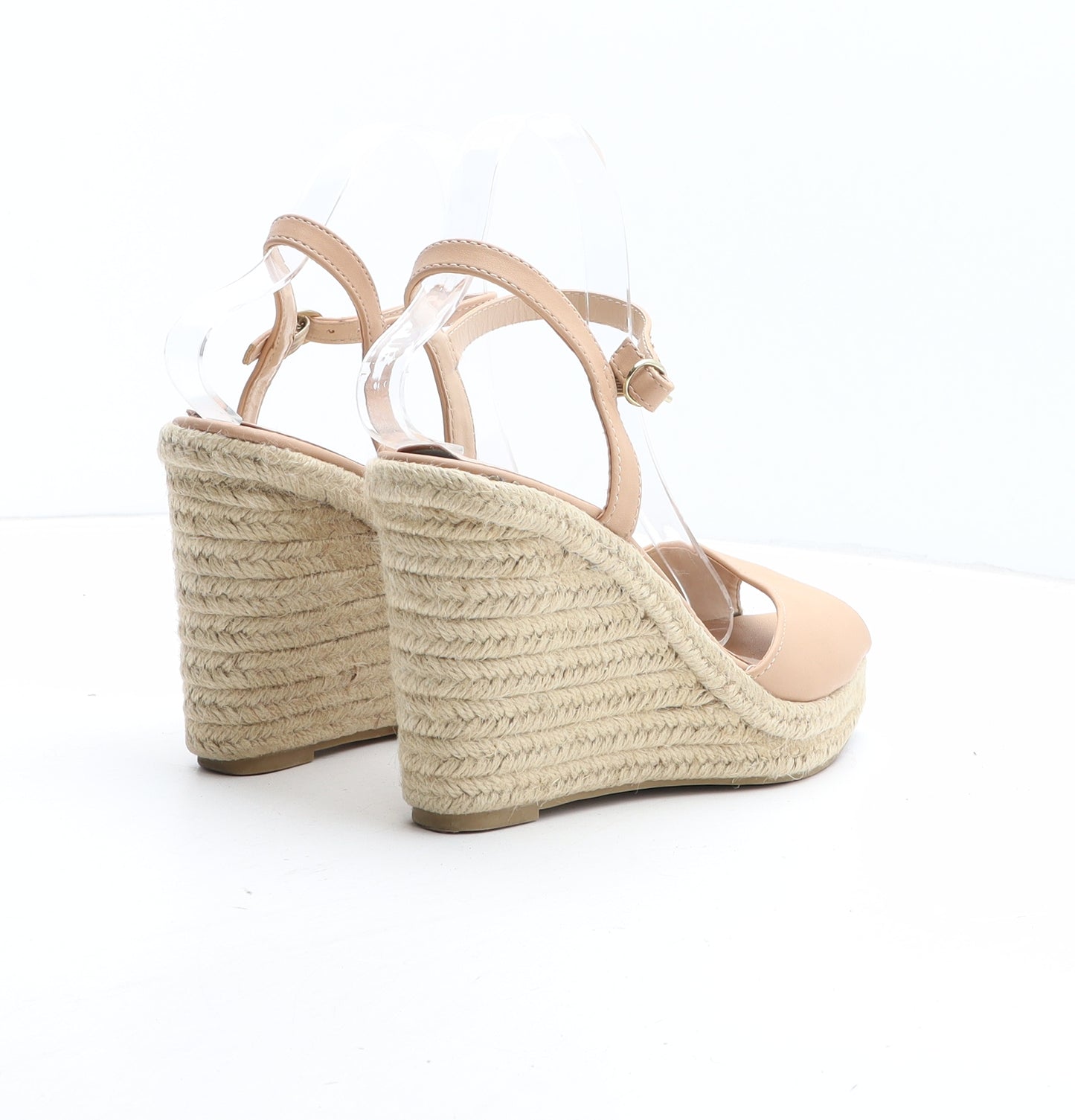 Primark Womens Beige Synthetic Espadrille Heel UK