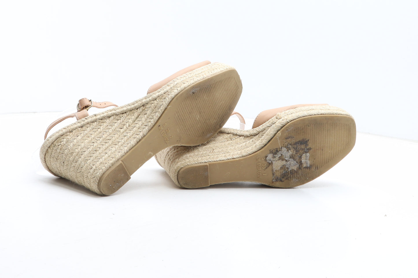 Primark Womens Beige Synthetic Espadrille Heel UK