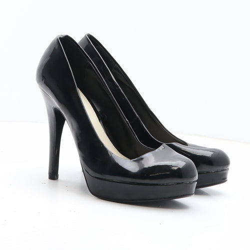 Love Label Womens Black Synthetic Court Heel UK