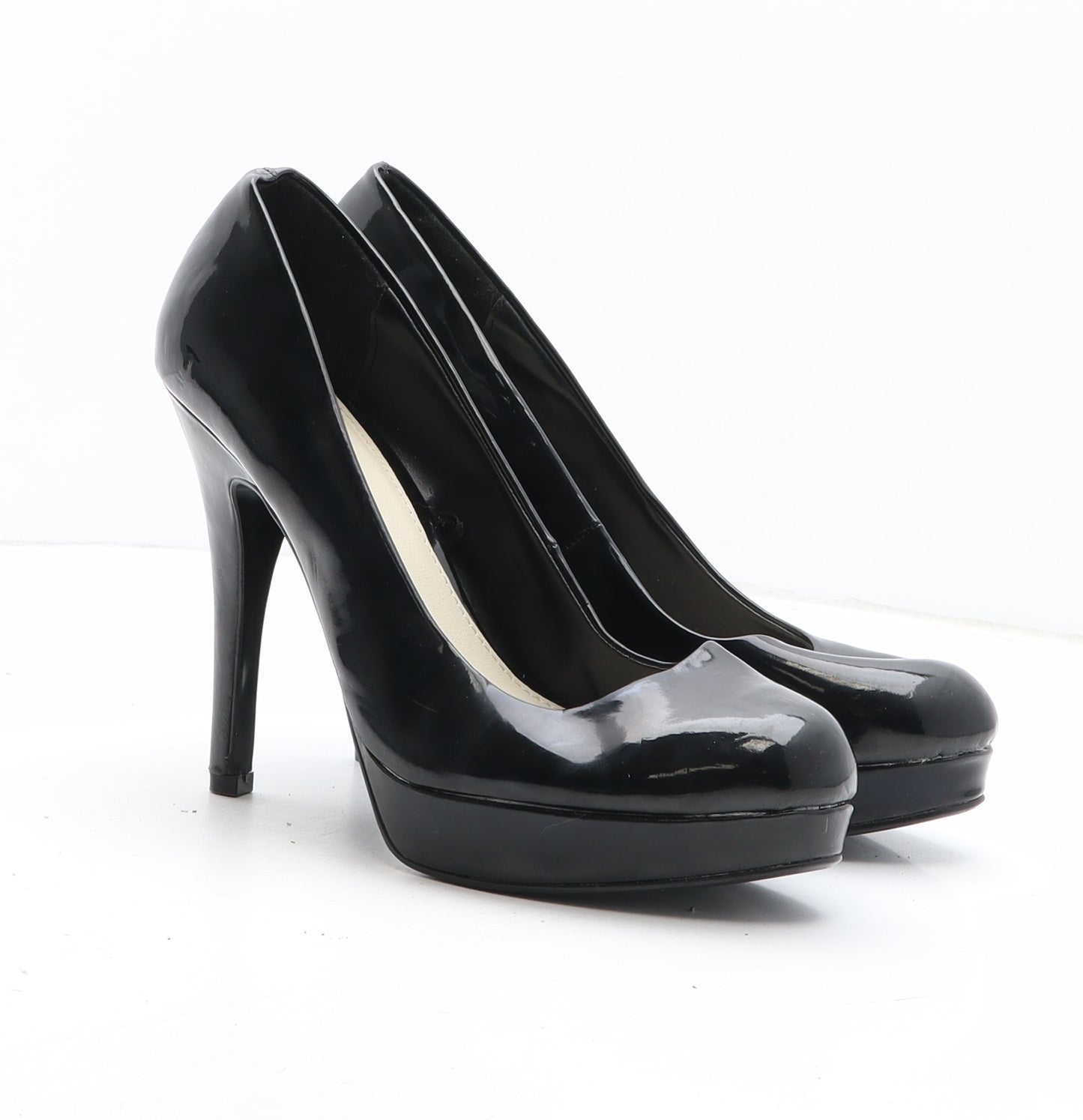 Love Label Womens Black Synthetic Court Heel UK