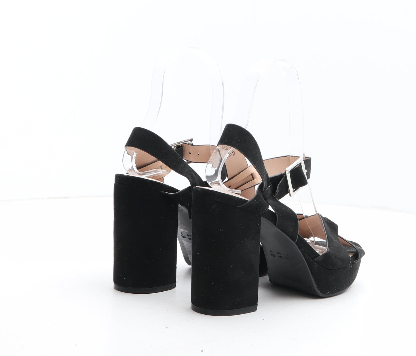 Primark Womens Black Synthetic Strappy Heel UK