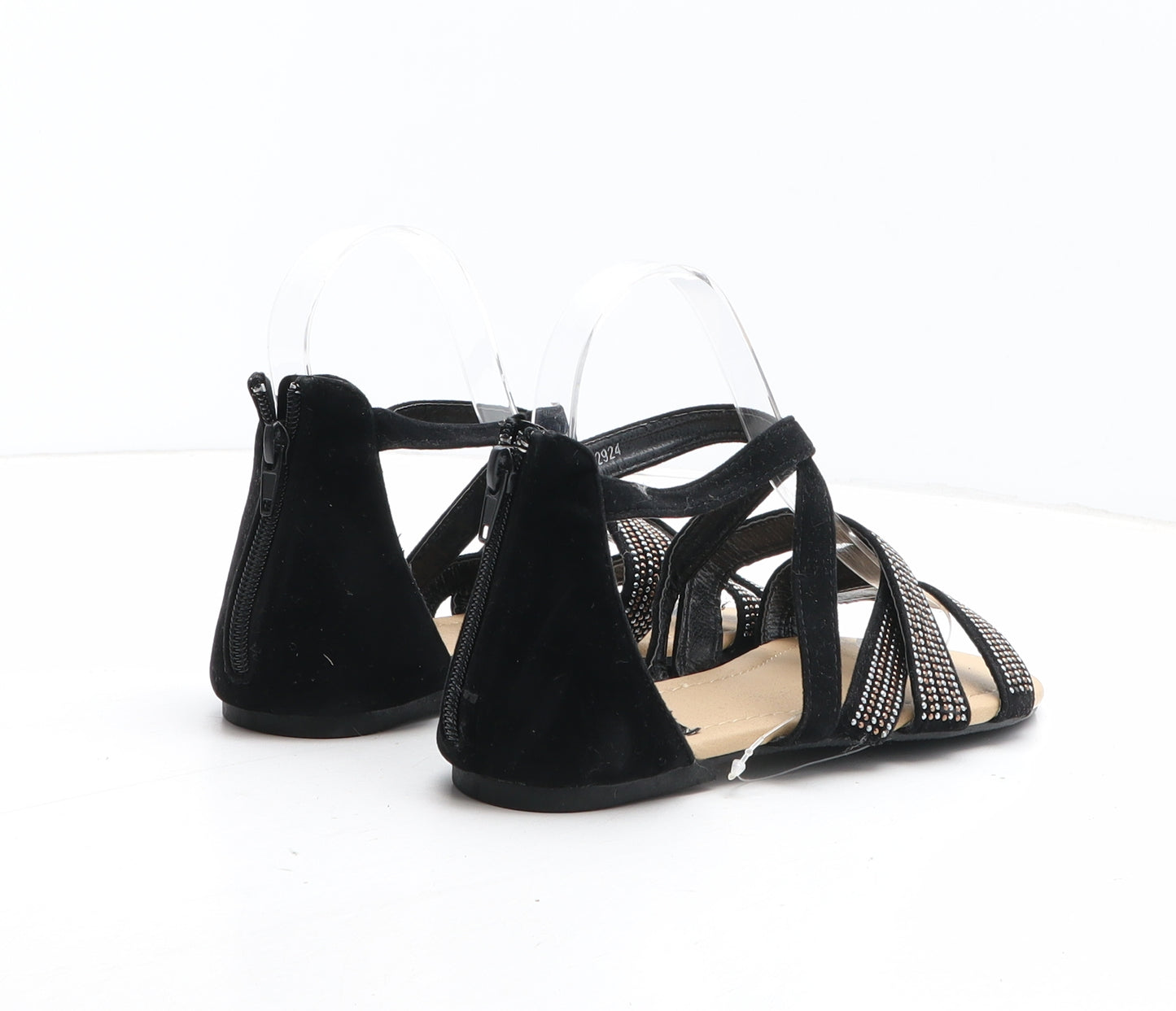 Atmosphere Womens Black Fabric Strappy Sandal UK