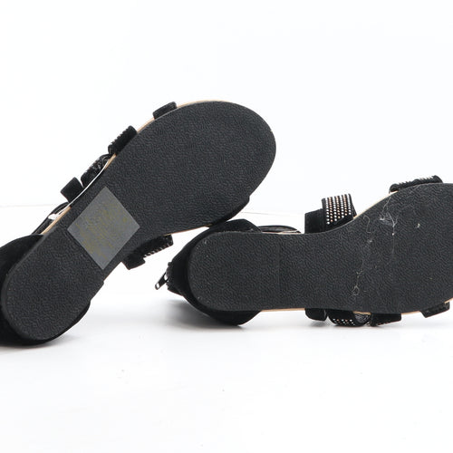 Atmosphere Womens Black Fabric Strappy Sandal UK