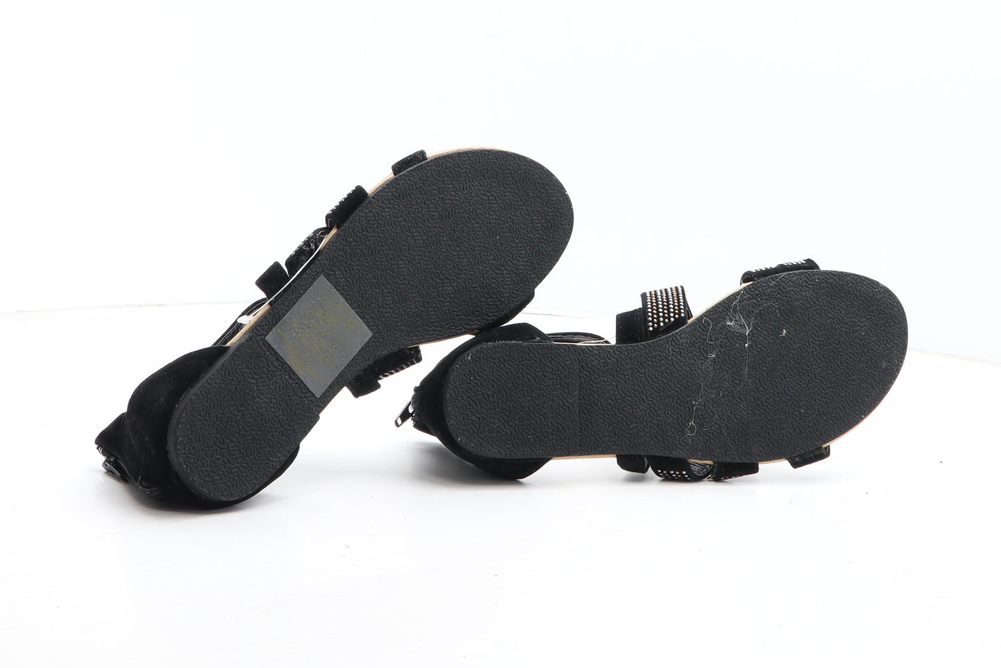 Atmosphere Womens Black Fabric Strappy Sandal UK