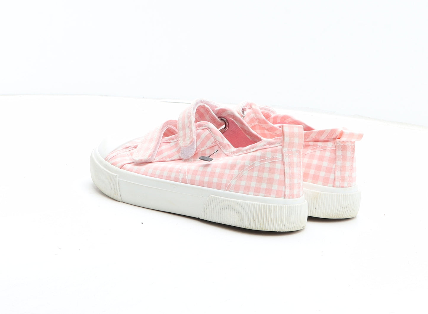 Primark Girls Pink Gingham Fabric Trainer UK 12