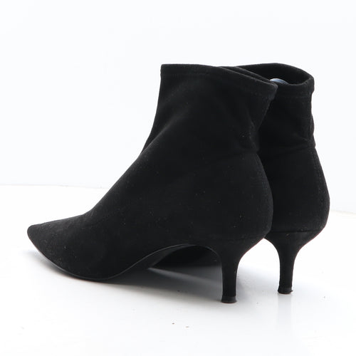 NEXT Womens Black Fabric Sock Boot UK