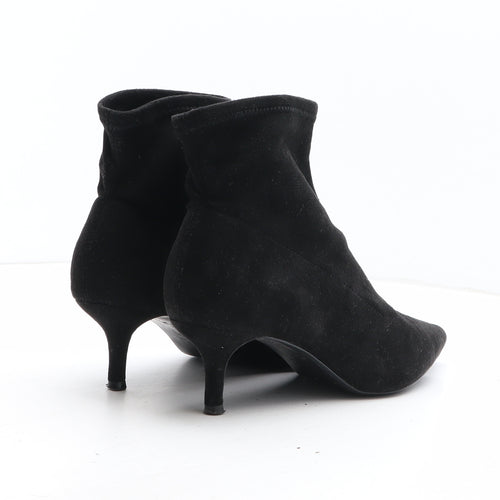 NEXT Womens Black Fabric Sock Boot UK
