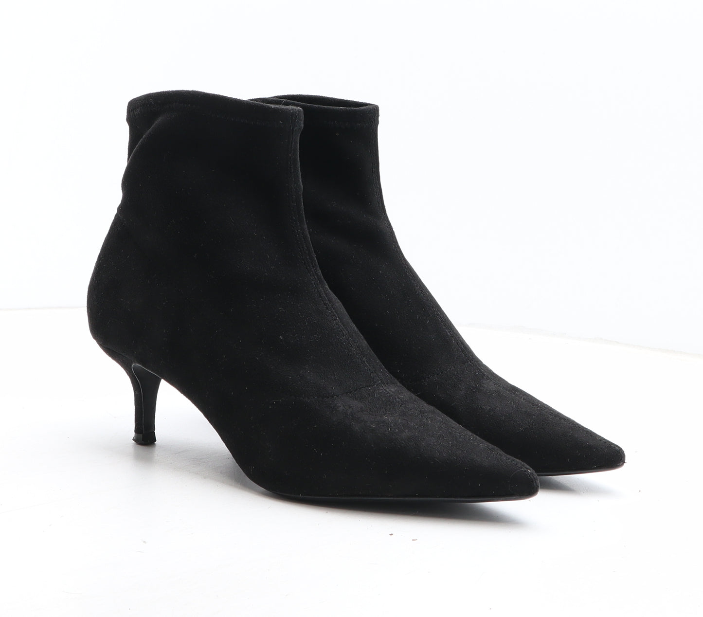 NEXT Womens Black Fabric Sock Boot UK