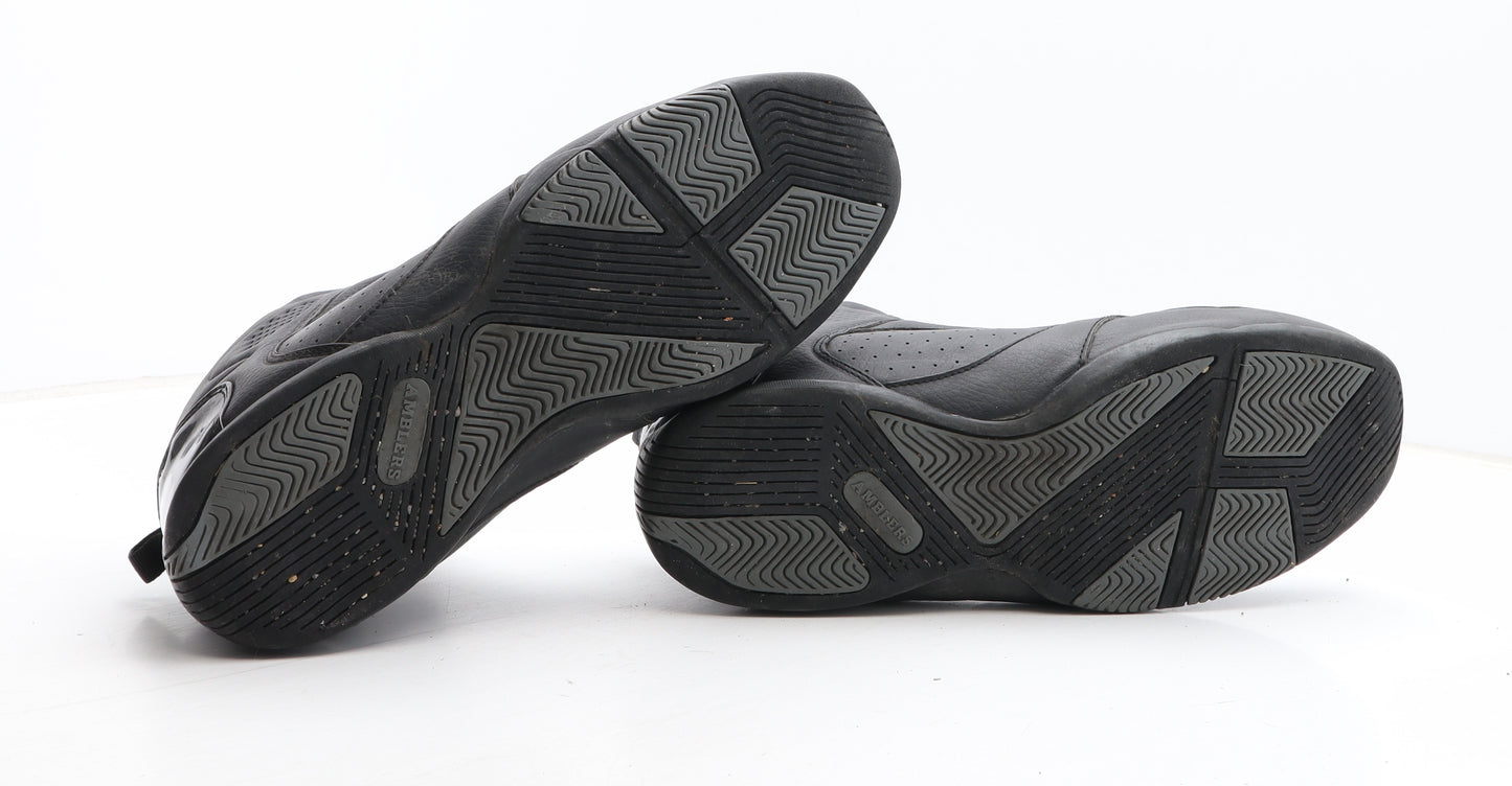 Ambers Mens Black Polyurethane Trainer UK 8