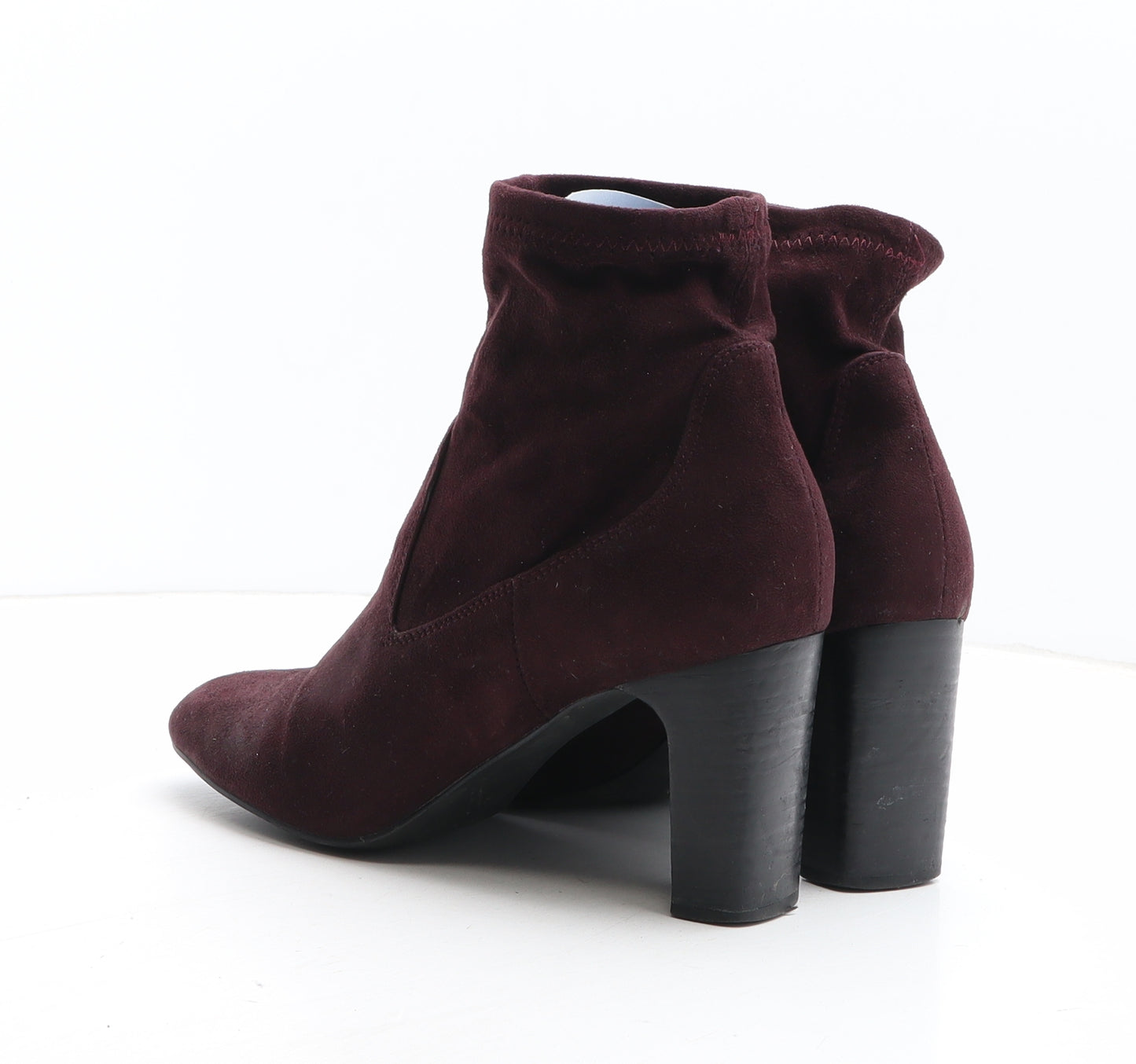 Preworn Womens Purple Fabric Bootie Boot UK