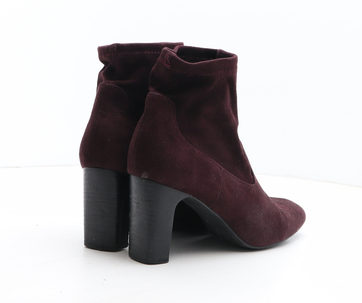 Preworn Womens Purple Fabric Bootie Boot UK