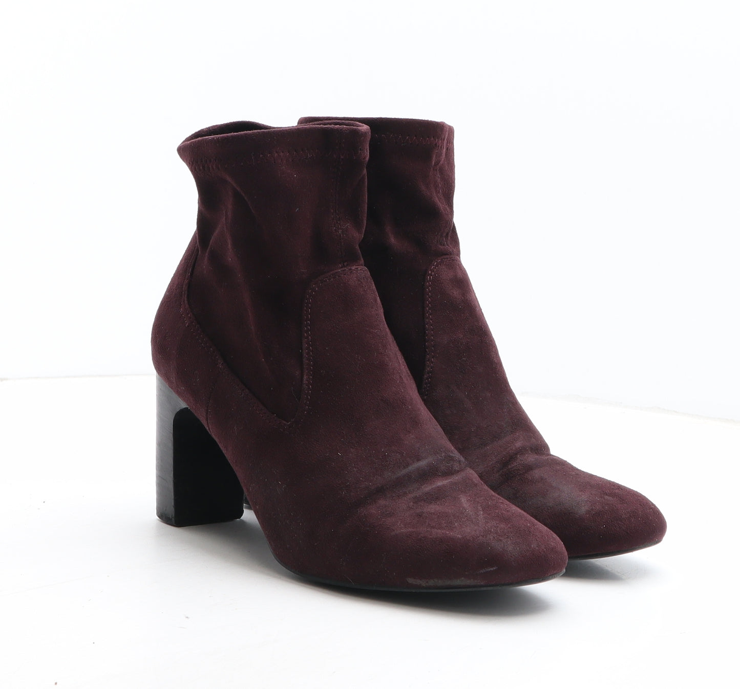 Preworn Womens Purple Fabric Bootie Boot UK