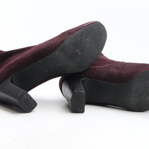 Preworn Womens Purple Fabric Bootie Boot UK