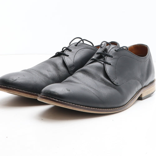 NEXT Mens Black Leather Oxford Dress UK 10
