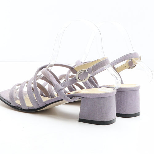Clarks Womens Purple Leather Slingback Heel UK