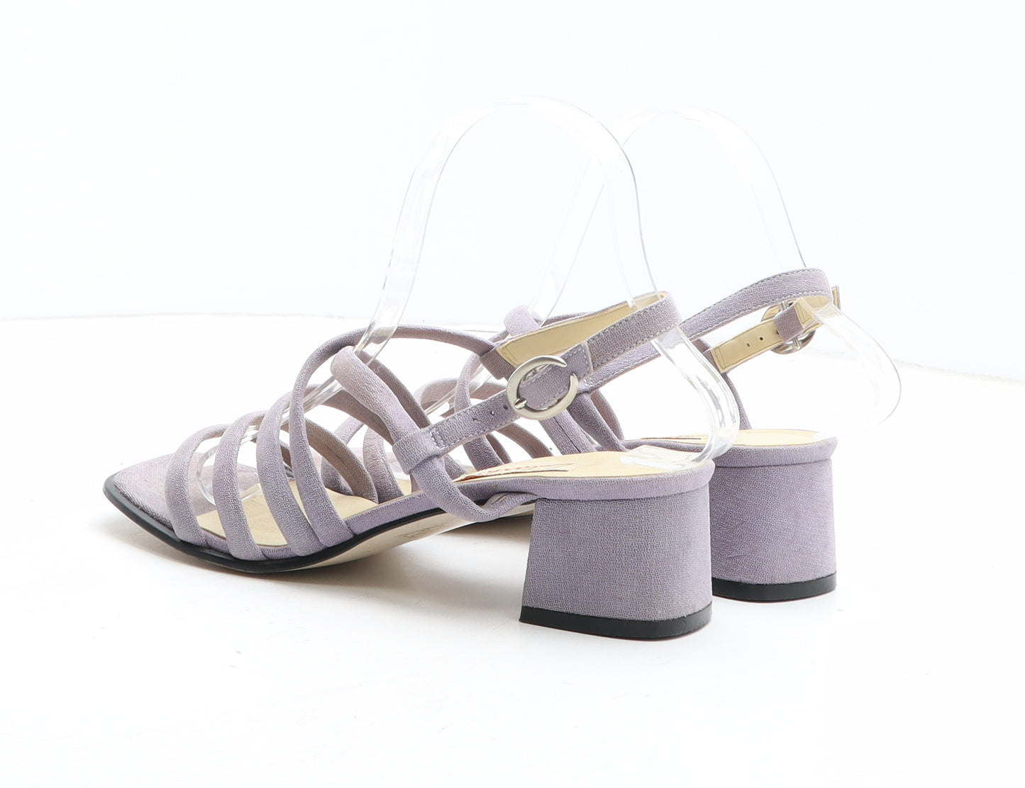 Clarks Womens Purple Leather Slingback Heel UK