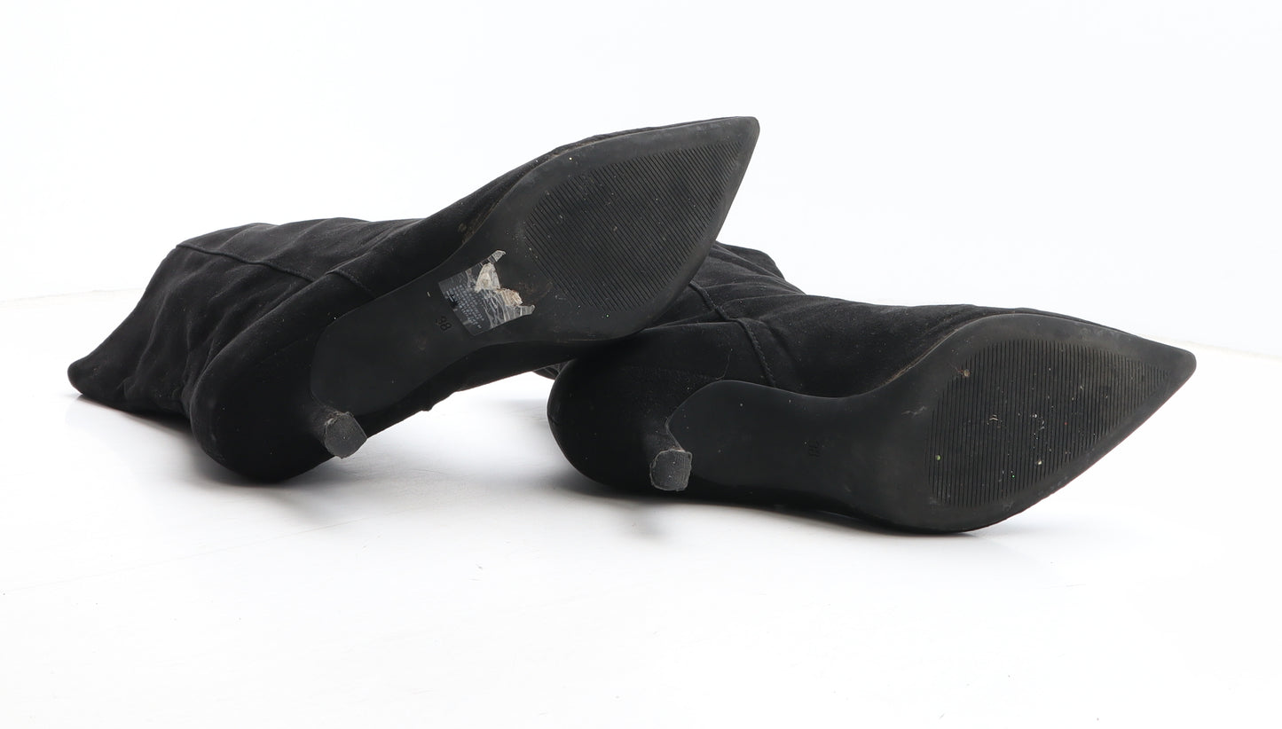 H&M Womens Black Fabric Sock Boot UK - UK Size Estimated 5