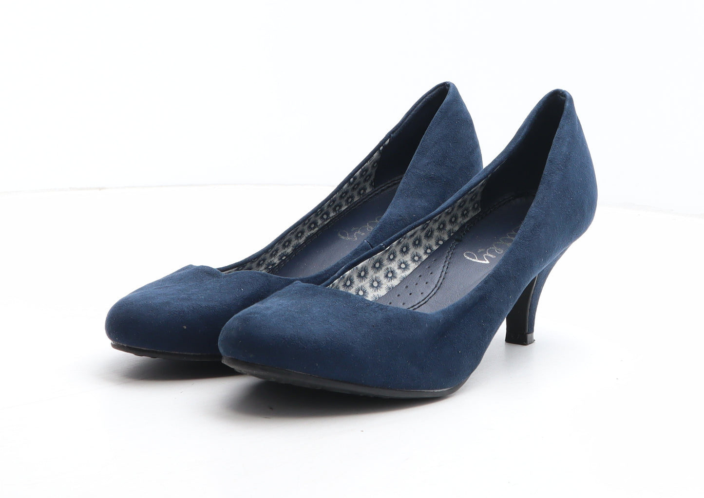 Lilley Womens Blue Fabric Court Heel UK
