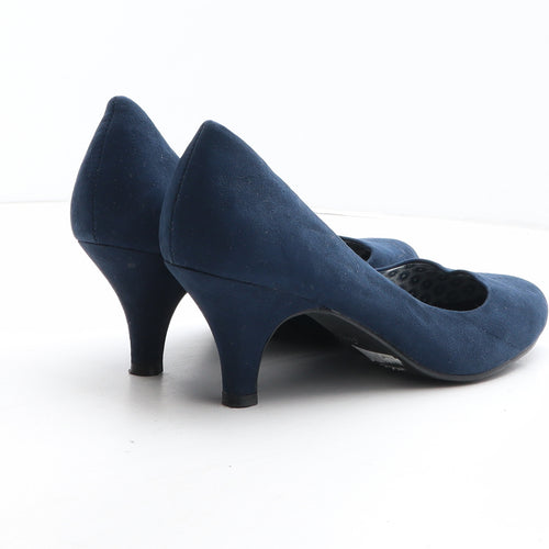Lilley Womens Blue Fabric Court Heel UK