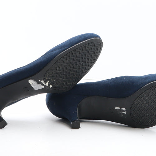 Lilley Womens Blue Fabric Court Heel UK
