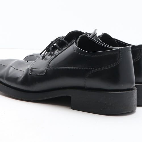NEXT Mens Black Leather Oxford Dress UK 11