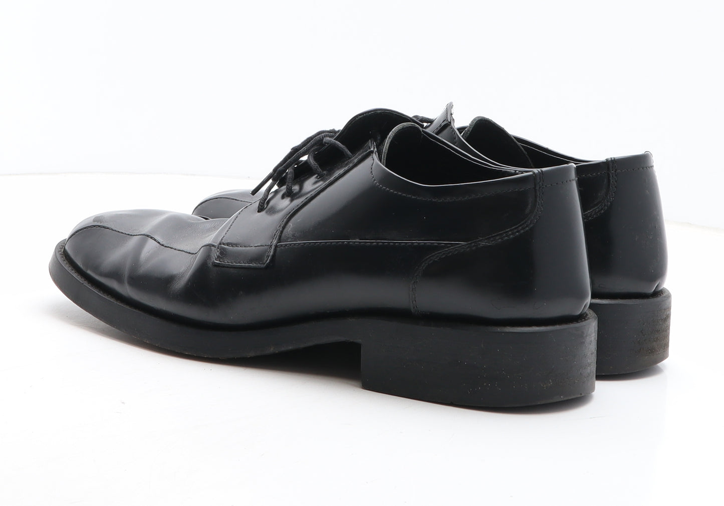 NEXT Mens Black Leather Oxford Dress UK 11