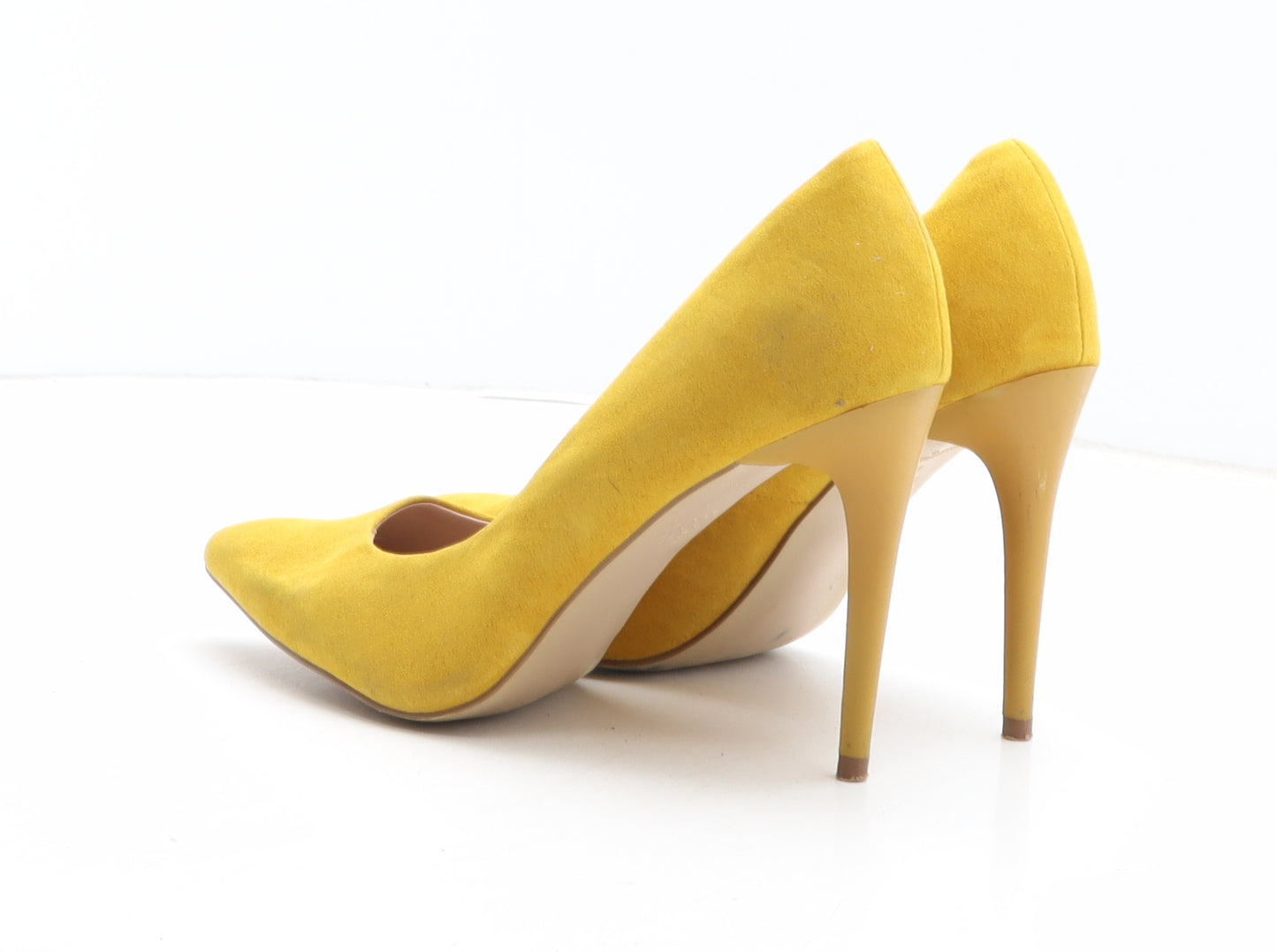 New Look Womens Yellow Fabric Court Heel UK