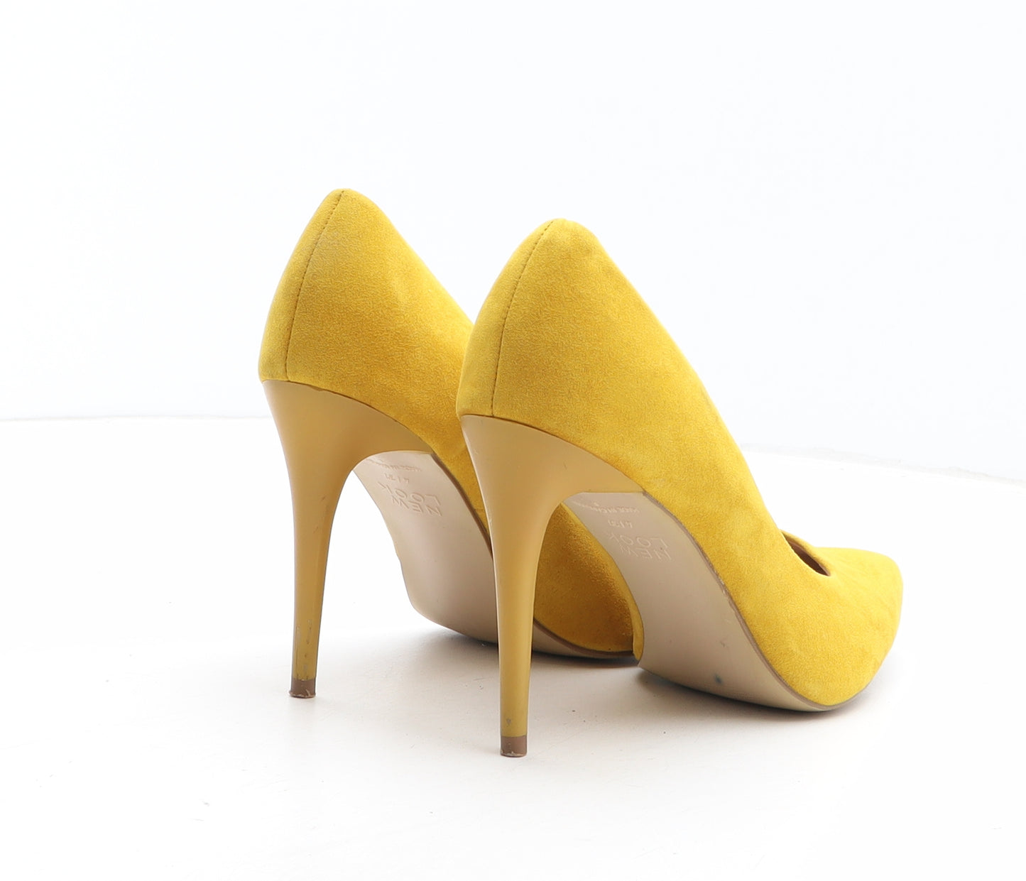New Look Womens Yellow Fabric Court Heel UK