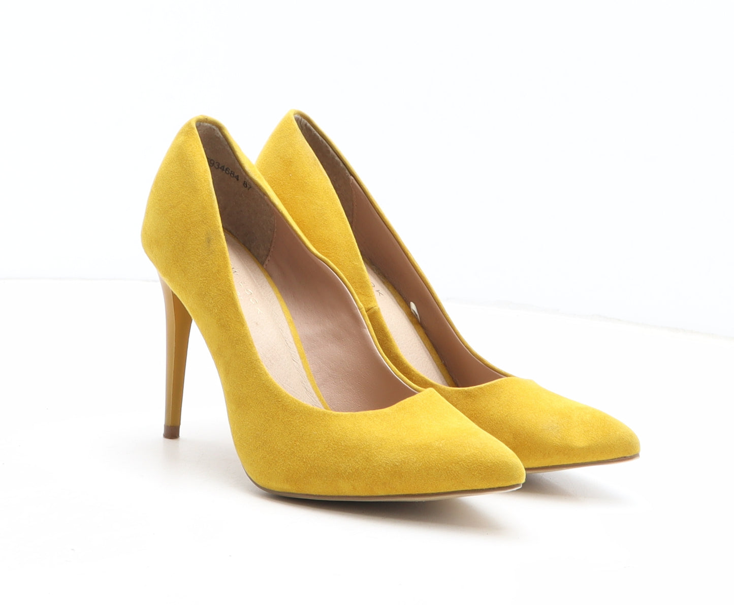 New Look Womens Yellow Fabric Court Heel UK
