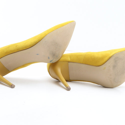 New Look Womens Yellow Fabric Court Heel UK