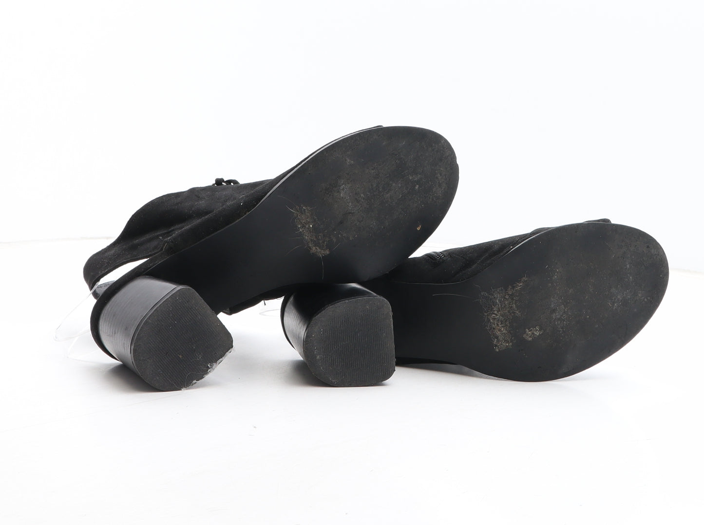 Primark Womens Black Fabric Slingback Heel UK