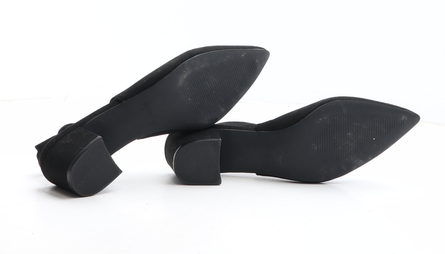 Primark Womens Black Fabric Slingback Heel UK