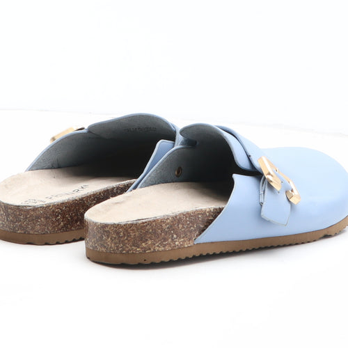 Primark Womens Blue Synthetic Slip On Sandal UK