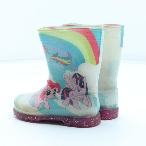My Little Pony Girls Multicoloured Geometric Rubber Wellies Boot UK 6