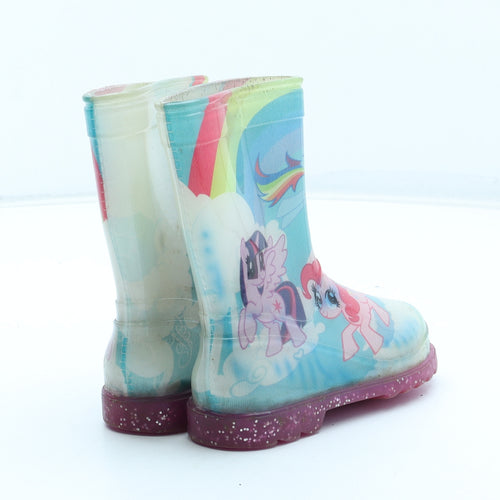 My Little Pony Girls Multicoloured Geometric Rubber Wellies Boot UK 6