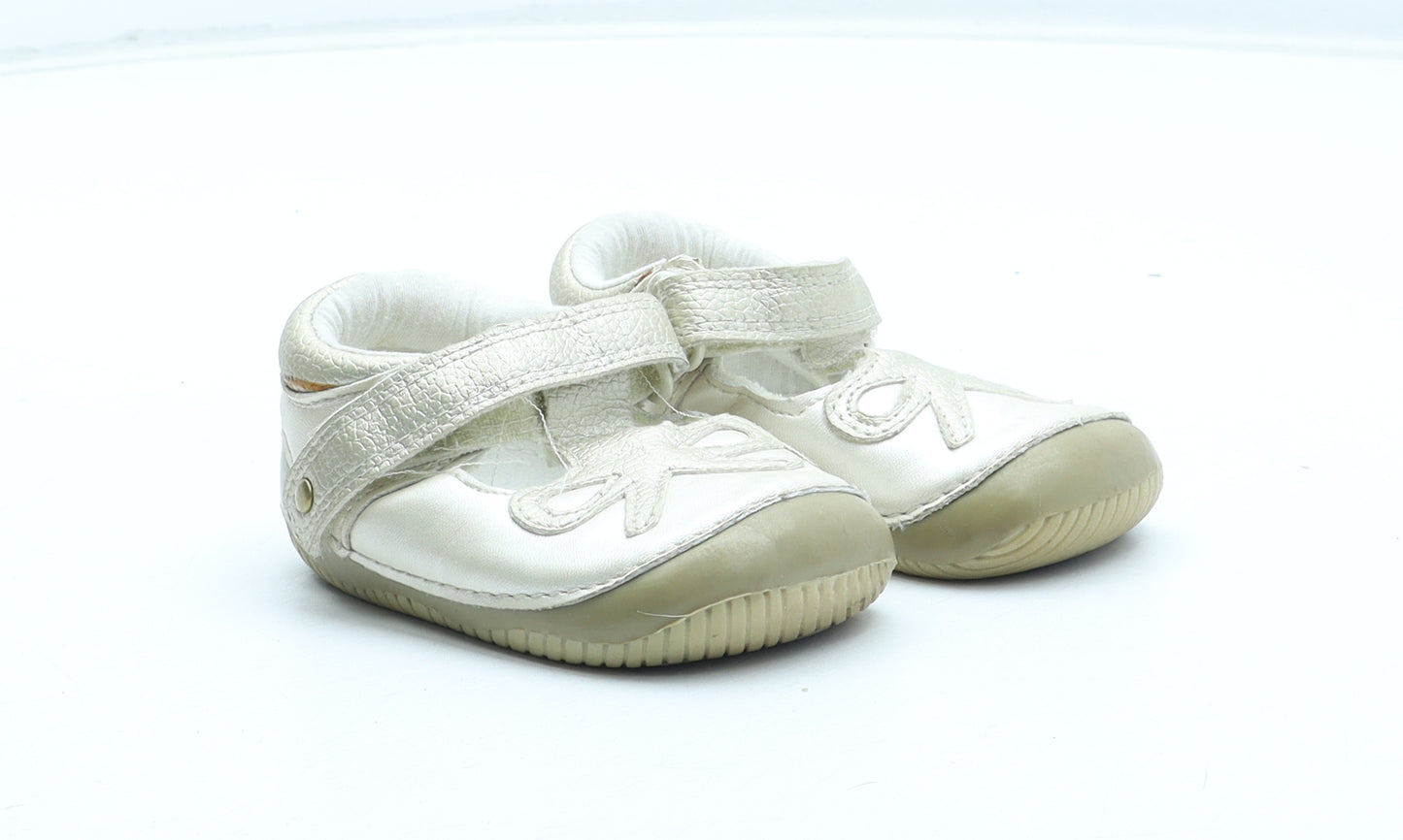 Mothercare Girls Gold Polyester Trainer Casual UK 2 34