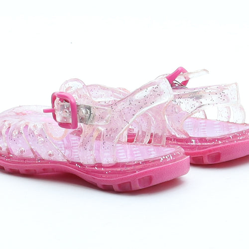 Preworn Girls Pink Rubber Fisherman Sandal UK 6.5 24 - Size 6-9 months