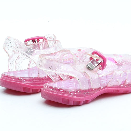 Preworn Girls Pink Rubber Fisherman Sandal UK 6.5 24 - Size 6-9 months