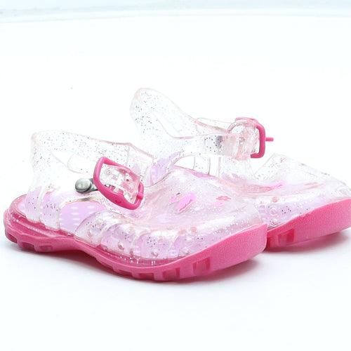 Preworn Girls Pink Rubber Fisherman Sandal UK 6.5 24 - Size 6-9 months