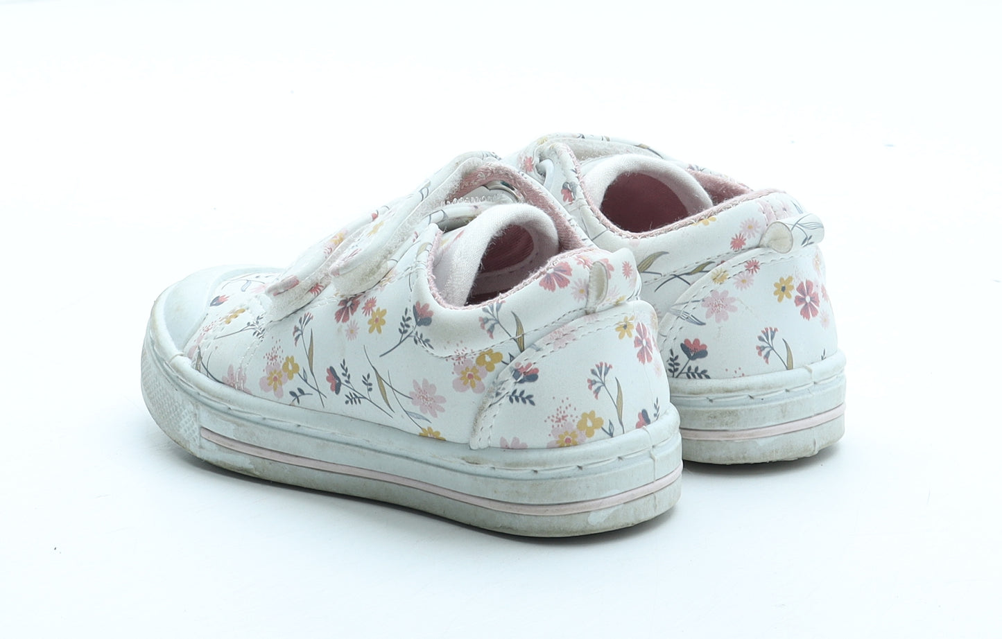 F&F Girls Multicoloured Floral Polyurethane Trainer UK 4 20