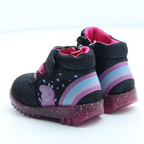 George Girls Blue Leather Trainer UK 4 20 - Peppa Pig
